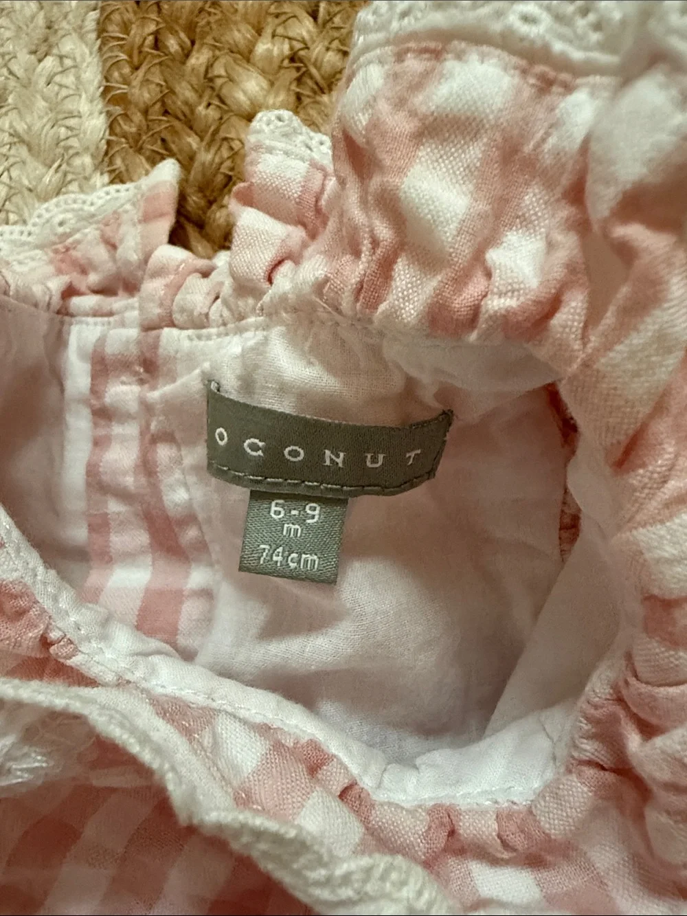 Coconuts by Matisse pink trimmed shape